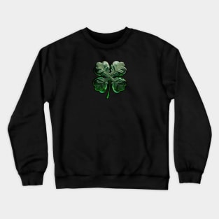 Four-leaved lucky clover for Saint Patrick's Day Crewneck Sweatshirt